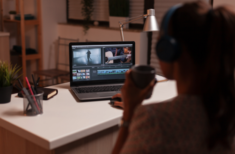 Production assistant reviewing creative content instead of manual data entry